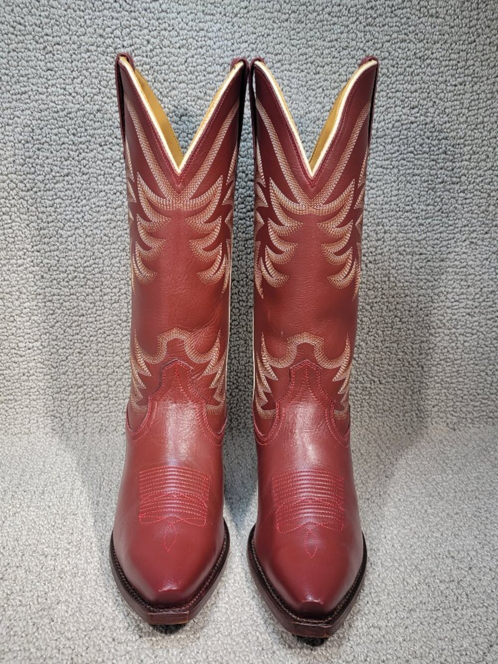 Tecovas The Annie Women's US Size 9.5B Scarlet Cowhide Leather Cowgirl Boots